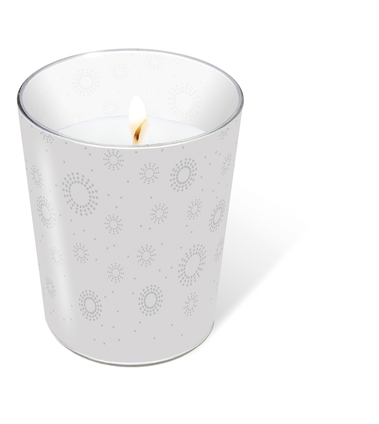 Glaskerze - Moments uni silver