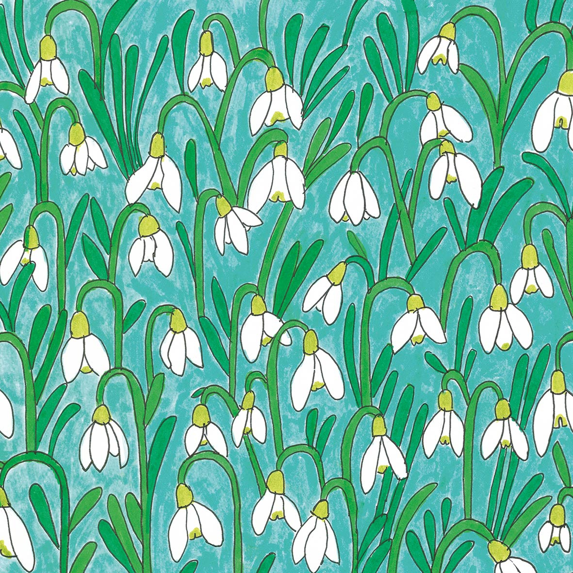 Servietten 33x33 cm - Snowdrops