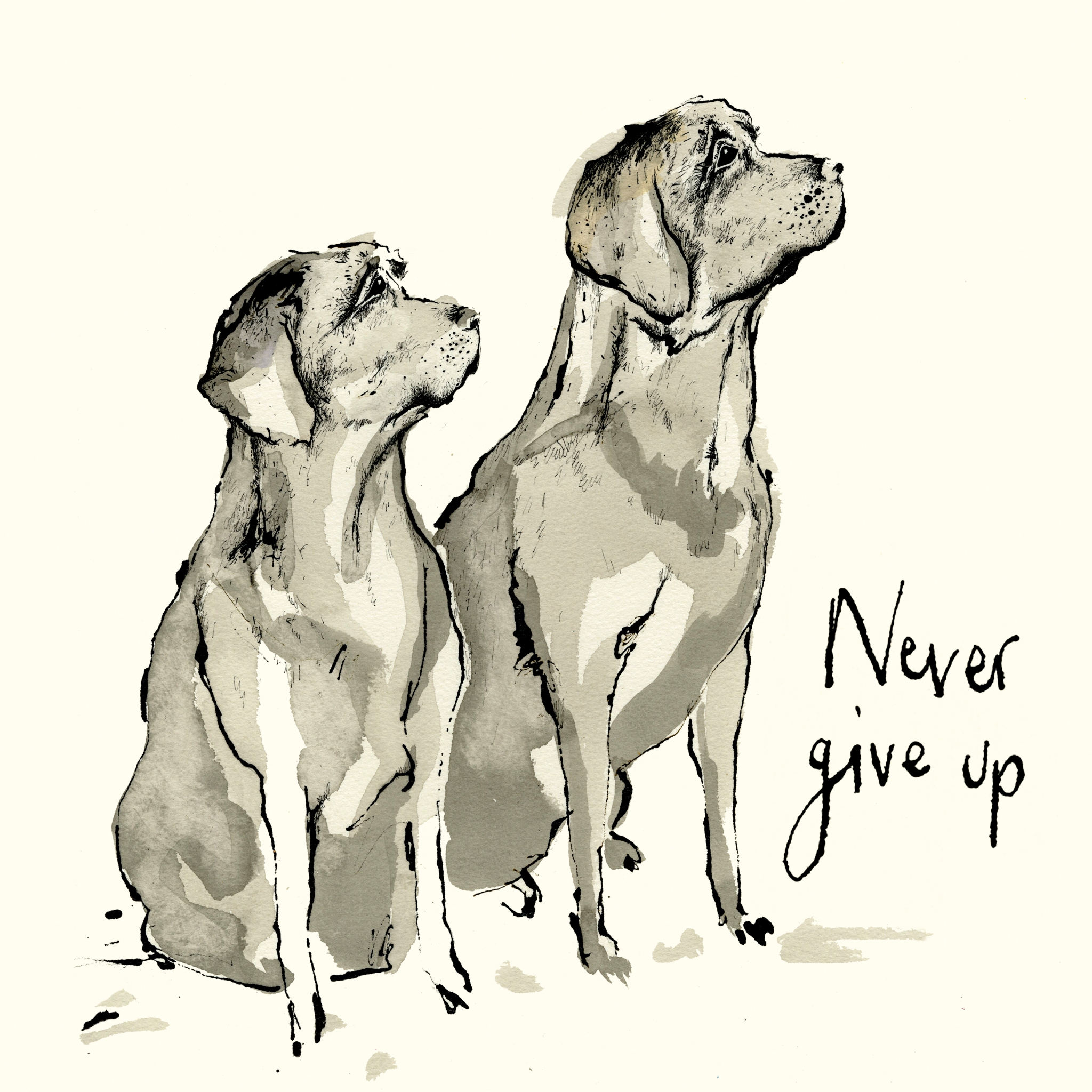 Servietten 33x33 cm - Never give up