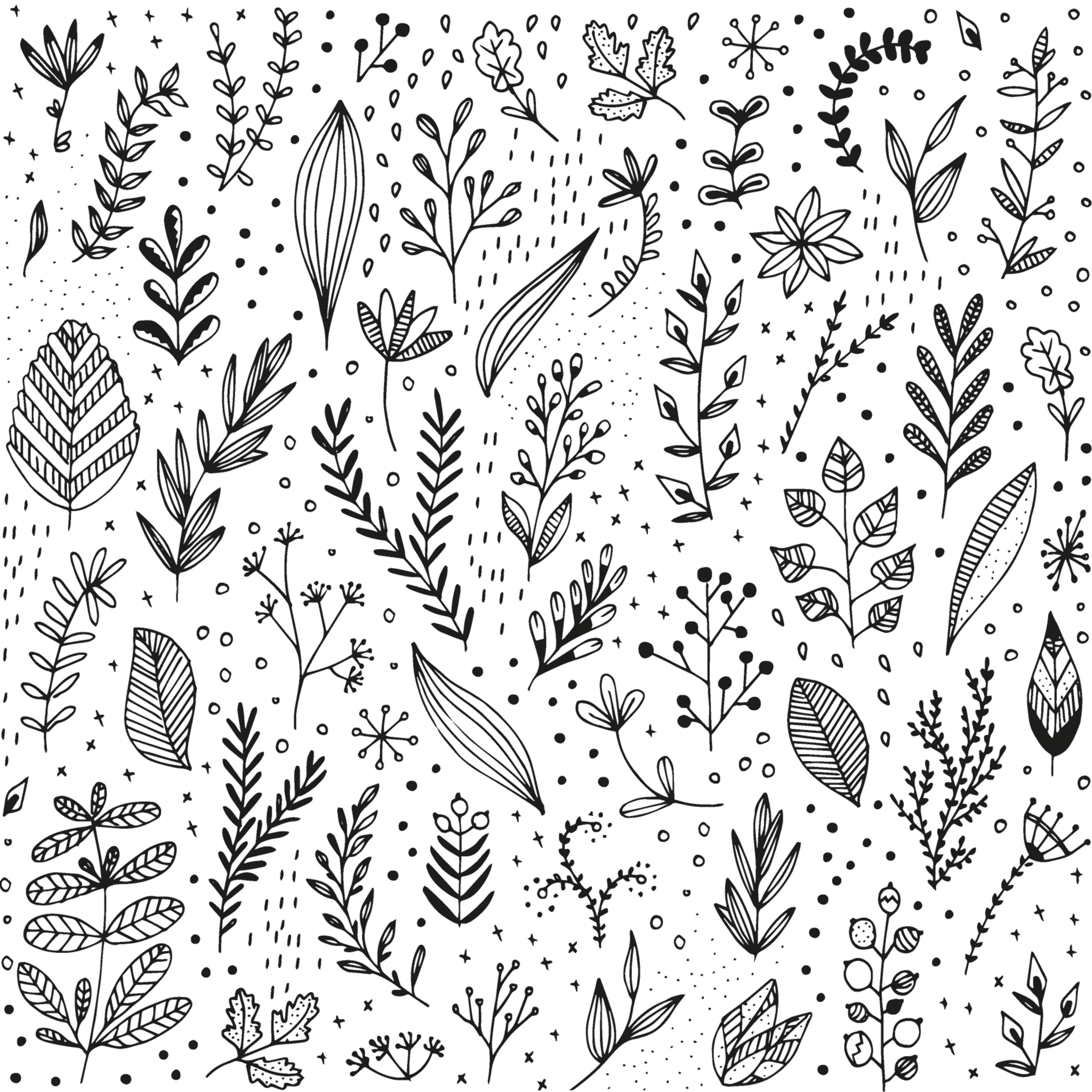 Servietten 33x33 cm - Pure Leaflet white