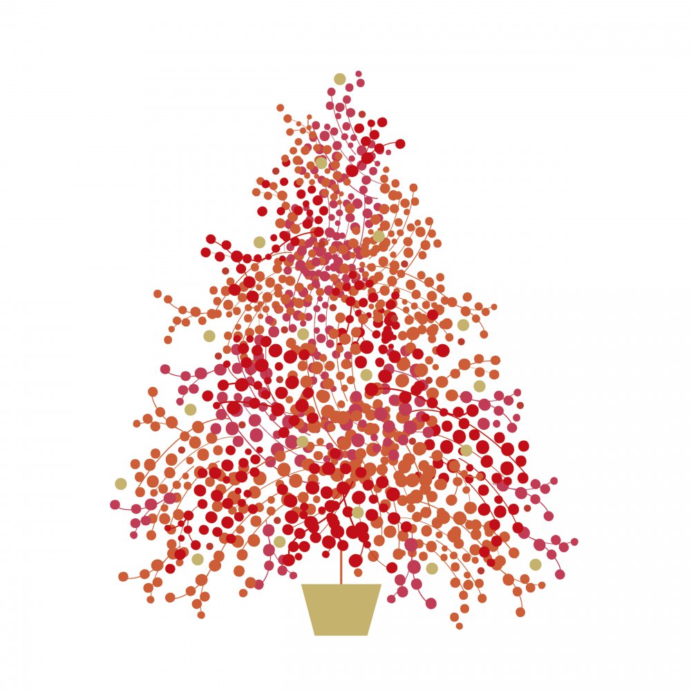 Servietten 33x33 cm - Season´s Tree