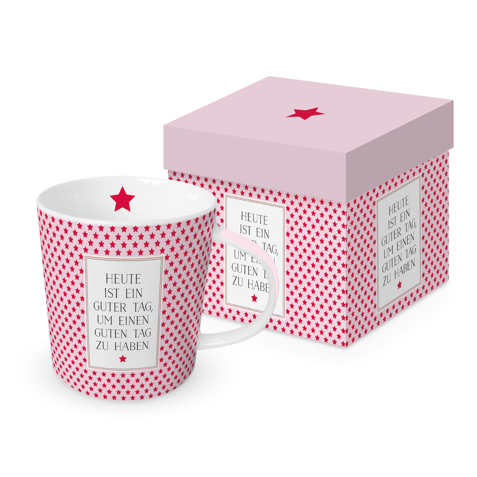 Porzellan-Henkelbecher - Guter Tag Trend