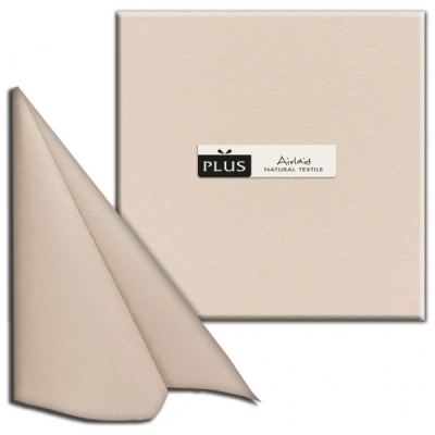 50 Airlaid Servietten 40x40 cm - Color Sabbia, beige, Einfarbige Servietten 50 Airlaid Servietten 40x40 cm - Color Sabbia