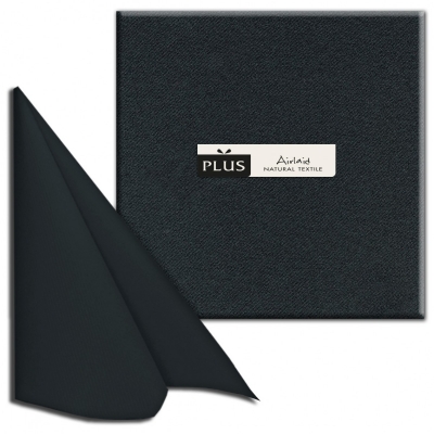 50 Airlaid Servietten 40x40 cm - Color Nero