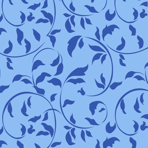 30 Servietten 33x33 cm - Ornamental Leaves blau
