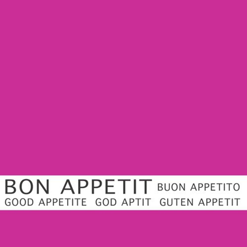 30 Servietten 33x33 cm - Bon Appetit fuchsia