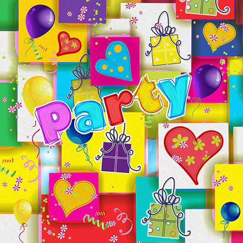 20 Servietten 33x33 cm - Party Mix