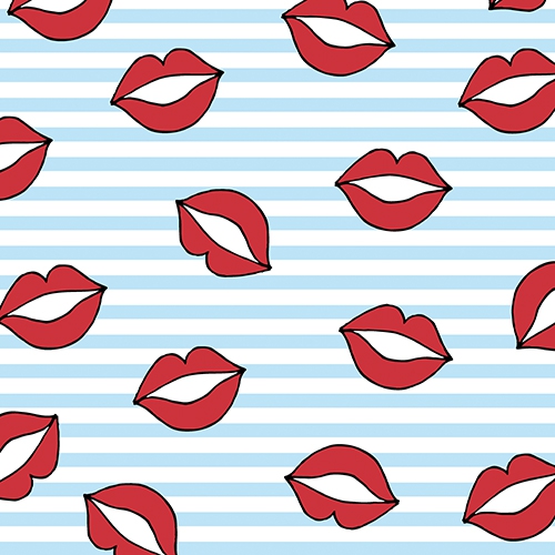 30 Servietten 33x33 cm - Kiss blau