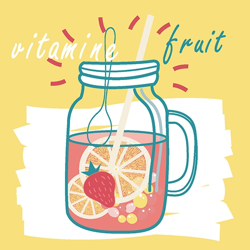 20 Servietten 33x33 cm - Vitamine 