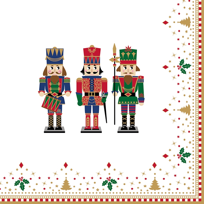 Servietten 33x33 cm - Nutcrackers