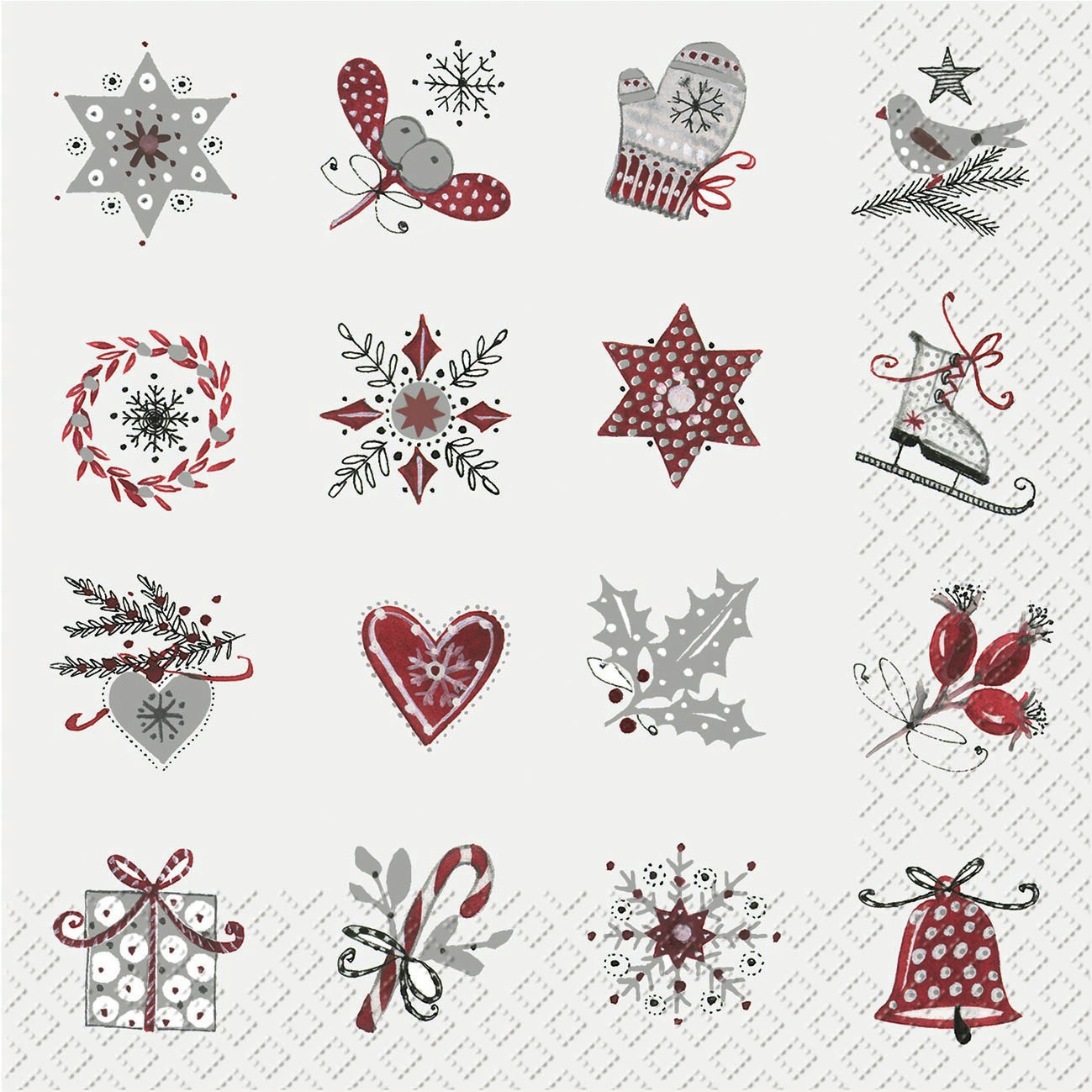 Servietten 25x25 cm - Otila rot