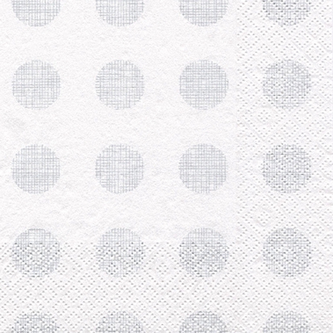 Servietten 24x24 cm - Melissa silver/pearlwhite