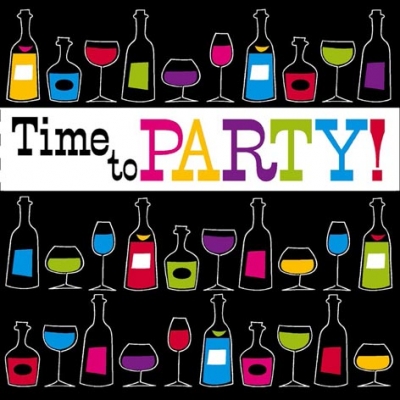 Servietten 33x33 cm - Time to Party