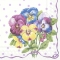 Servietten 25x25 cm - PURPLE PANSY light lilac