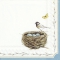 Servietten 25x25 cm - EASTER NEST white