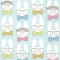 Servietten 25x25 cm - EASTER BUNNIES turquoise