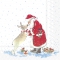 Servietten 33x33 cm - SANTAS BEST FRIEND white