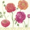 Servietten 33x33 cm - BUTTERCUPS cream