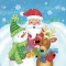 Servietten 33x33 cm - Santa, Snowman & Reindeer 