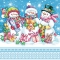 Servietten 33x33 cm - Snowmen with Presents