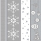 Servietten 33x33 cm - White & Silver Xmas Pattern