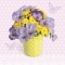 Servietten 33x33 cm - Violets and Primroses in Yellow Cup 