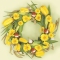 Servietten 33x33 cm - Primroses and Tulips in Yellow Wreath