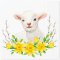 Servietten 33x33 cm - Lamb with Wreath