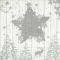 Servietten 33x33 cm - Winter print silver